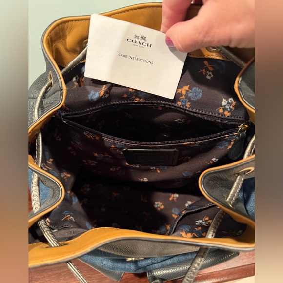 Coach Billie EUC backpack in midnight blue denim and pebbled leather - Picture 7 of 10